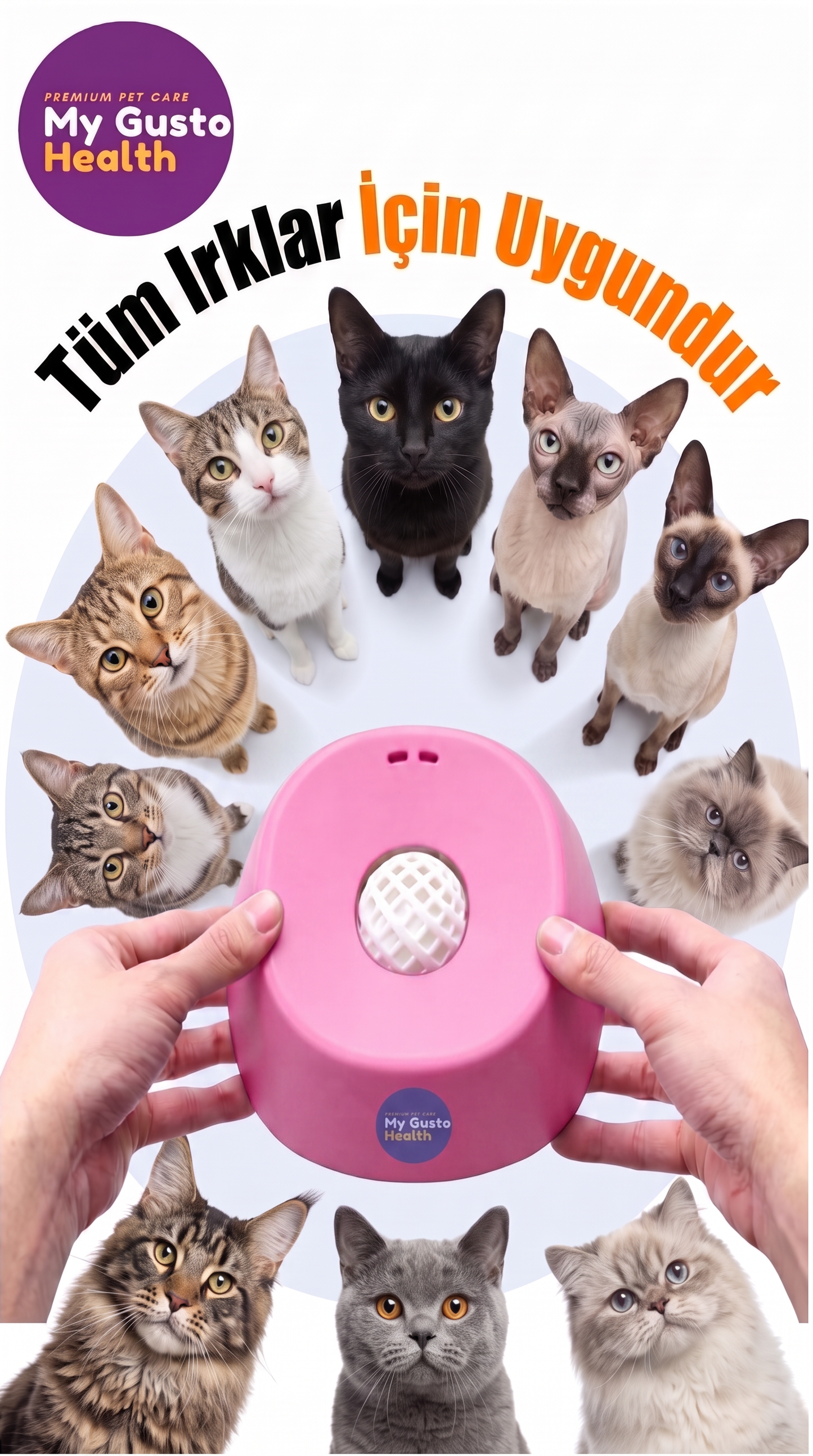 Çok Amaçlı İnteraktif Kedi Mama ve Ödül Kabı, Kedi Yalama Topu