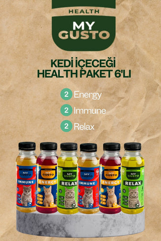 Kedi İçeceği 6'lı Health Paket (Relax-Energy-Immune)