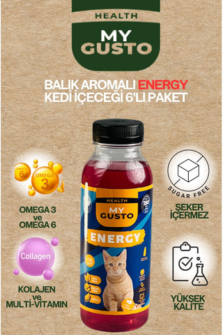 Energy Kedi İçeceği Balık Aromalı 6'lı Paket 300 ml